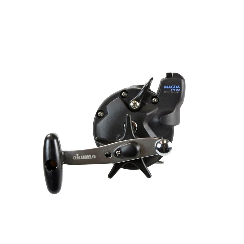 Okuma Magda Pro Line Counter Levelwind Trolling Reel, Small, Black/Silver, MA-20DX - Image 4